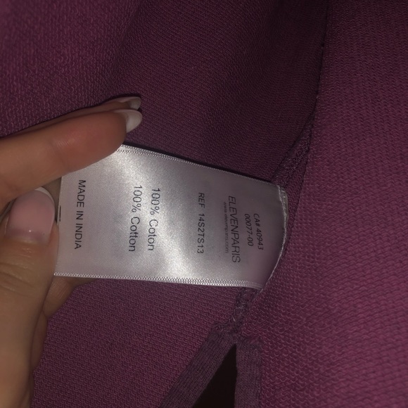 Anthropologie ElevenParis Purple Box Hoodie XS - Picture 6 of 8